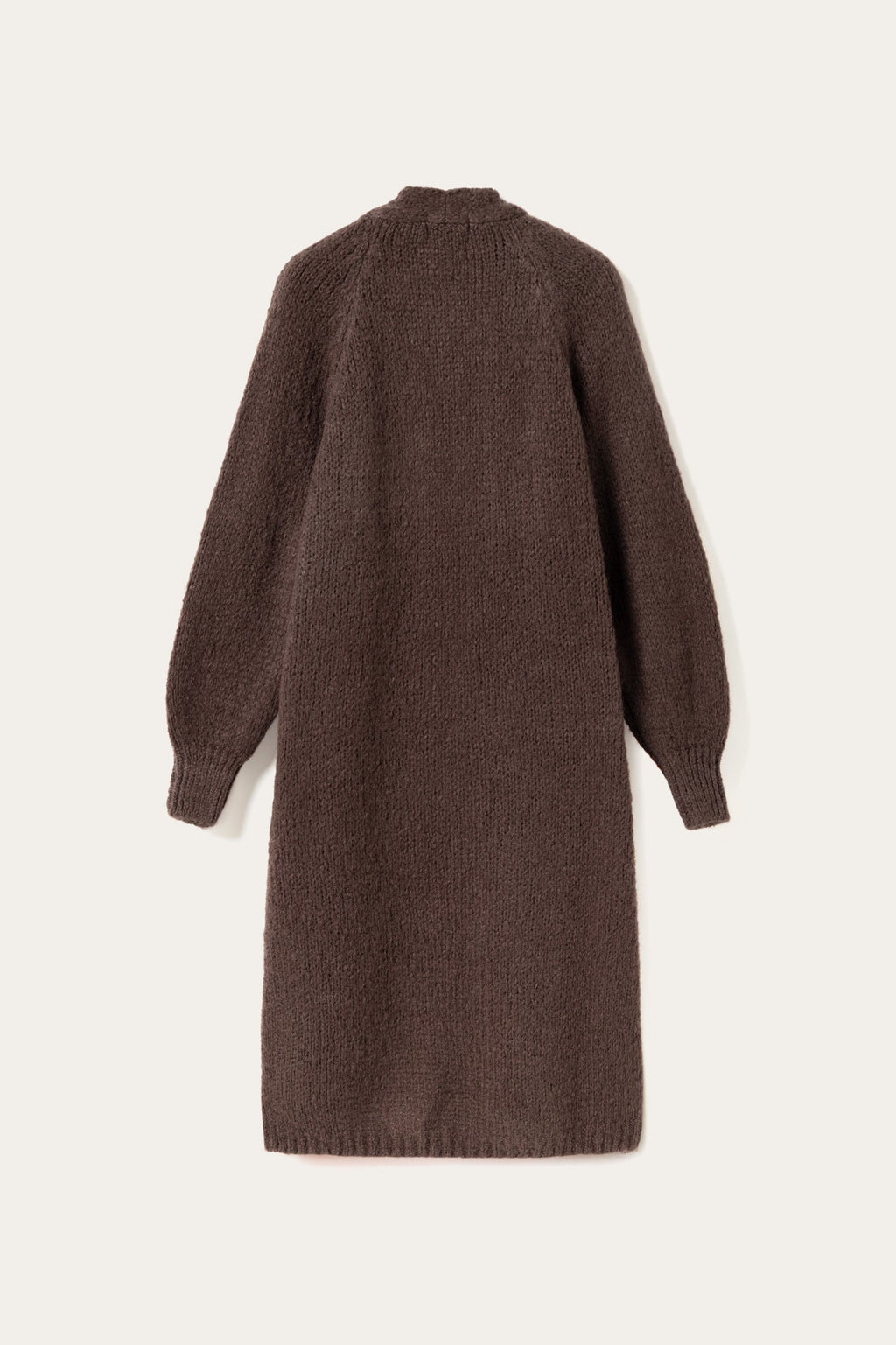 N-Fora Long Knit Cardigan Dark Brown