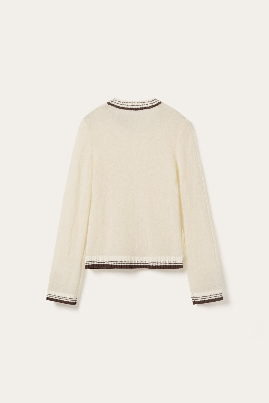 N-Marthy LS Knit Ivory Brown