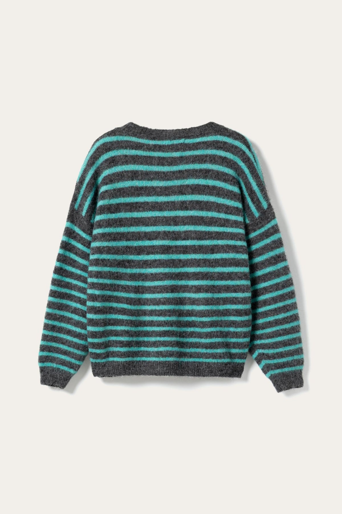 N-Mafaldane Knit Grey Turquoise Stripe
