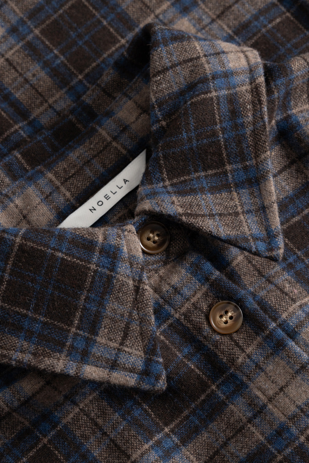 N-Marlon Shirt Brown Blue Check