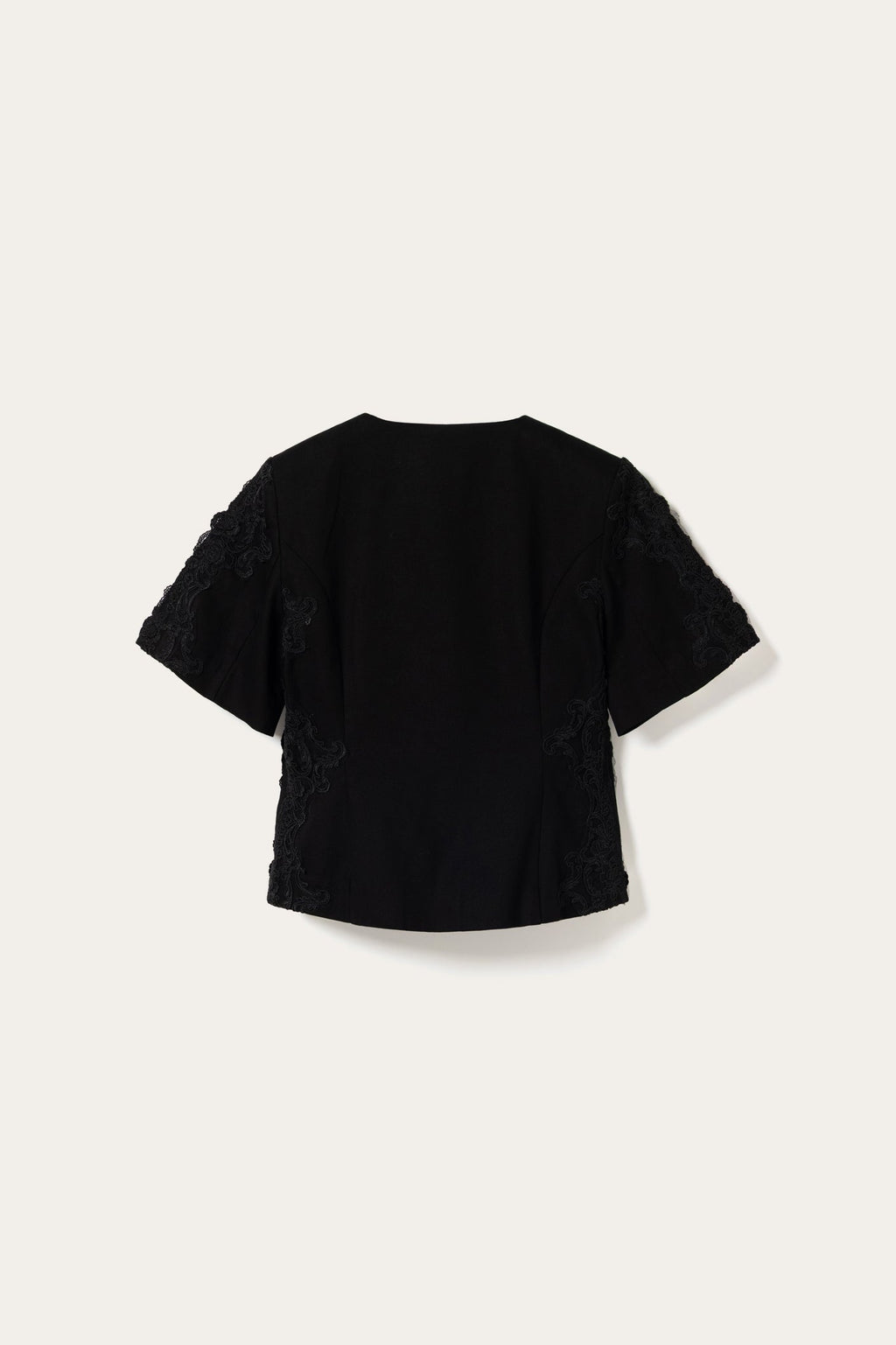 N-Kasaundra Lace Blazer Black