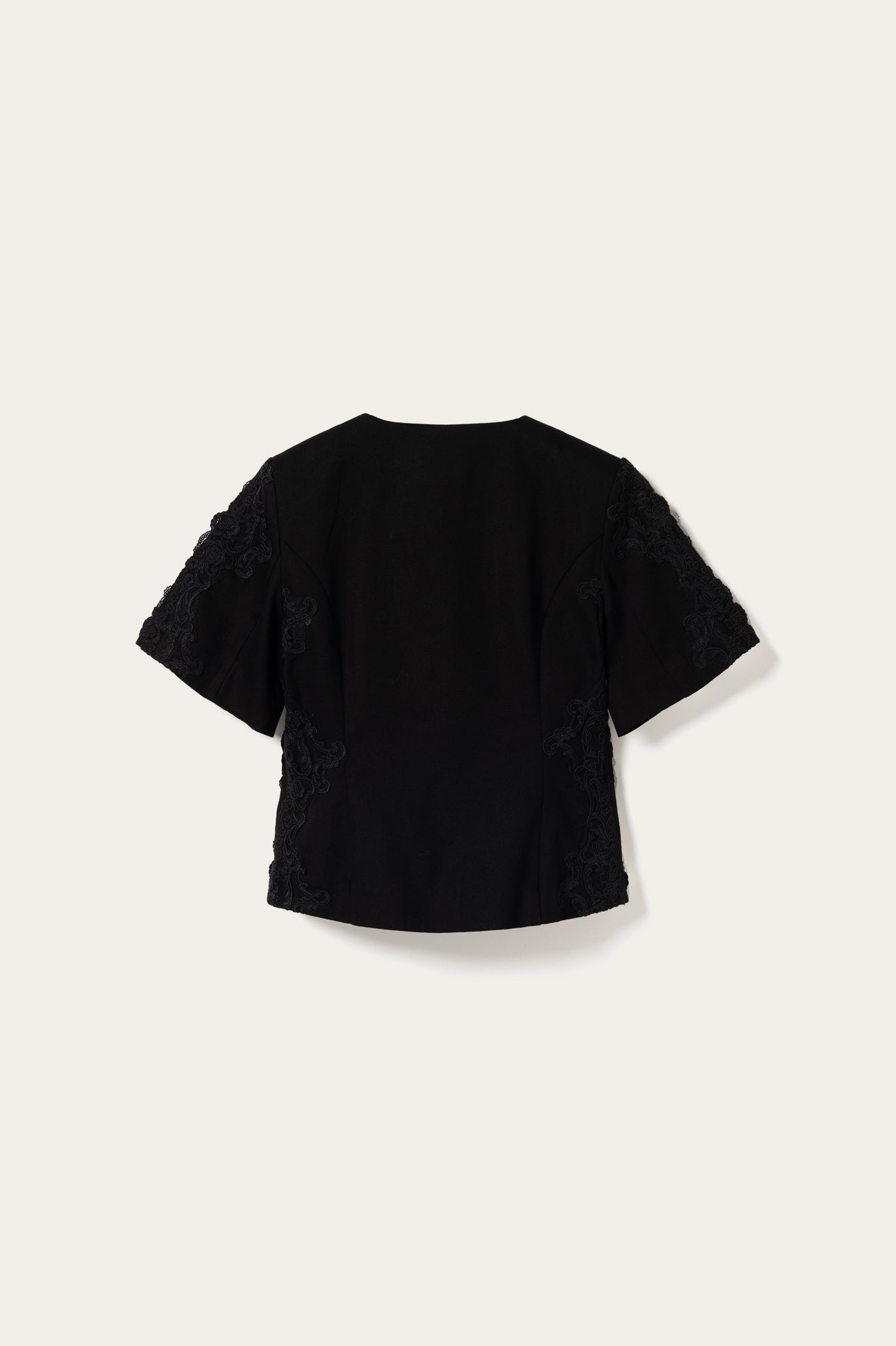 N-Kasaundra Lace Blazer Black