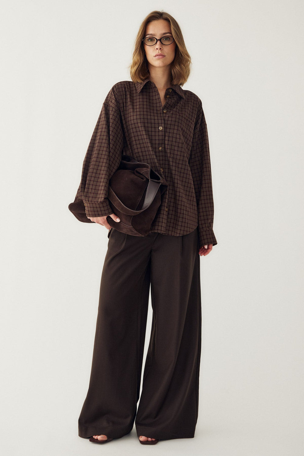 N-Lisa Shirt Devana Brown Check