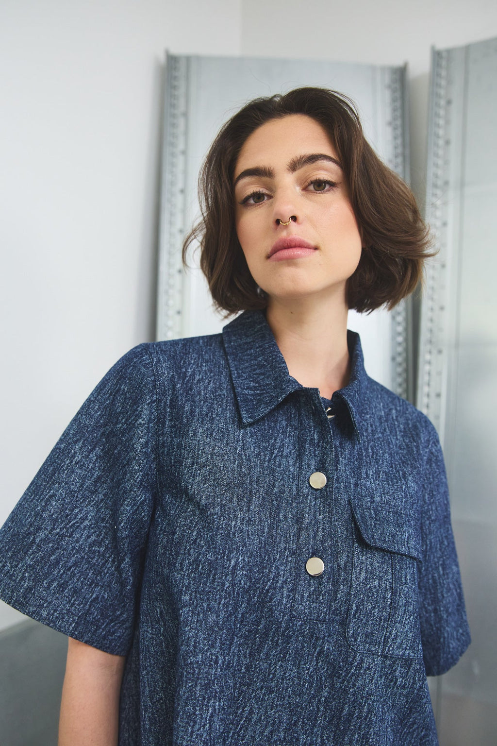 Jozie Dress Blue Snow Wash