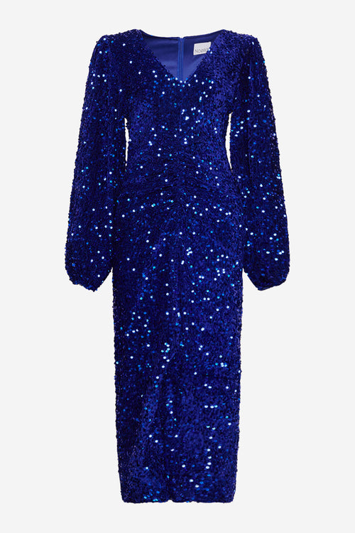 Noellas Teagan LG Dress Royal Blue. Køb Kjoler hos www.noellafashion.dk